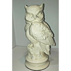 White Horned Owl Glazed